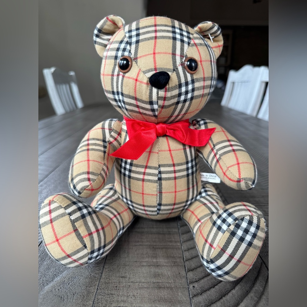 Vintage Burberry Nova Check Teddy Bear Plush - Burberry Bear